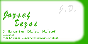 jozsef dezsi business card